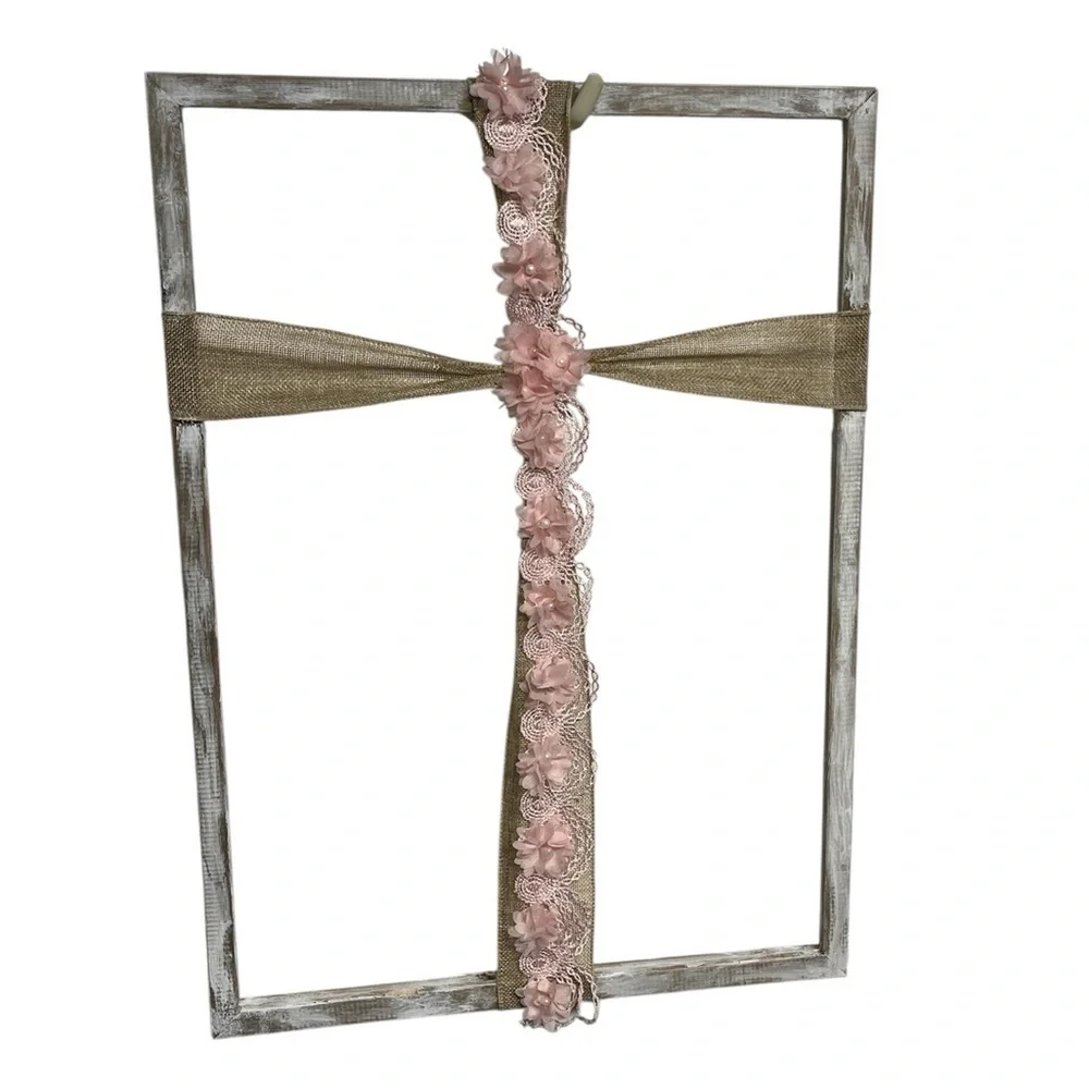 Pink Floral Wall Art Accent Frame